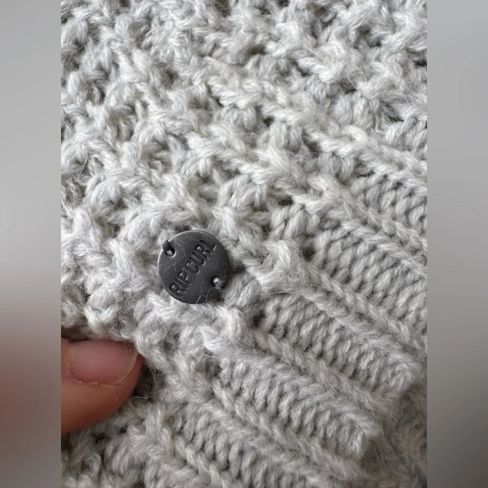 Rip Curl Cozy Gray Open-Front Cardigan